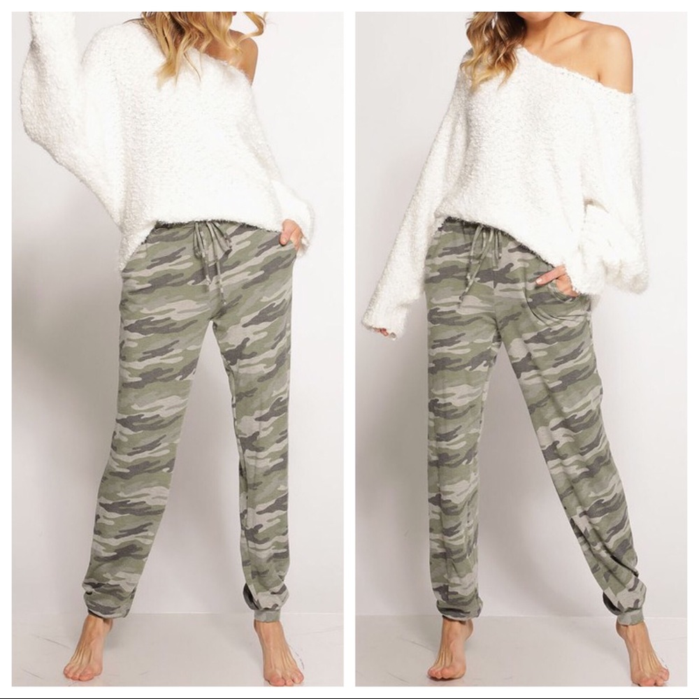 1 LEFT‼️5🌟Loungin’ Camo Joggers-Olive - Picture 5 of 7